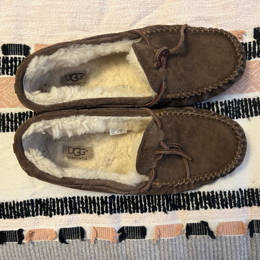 Brown UGG moccasins